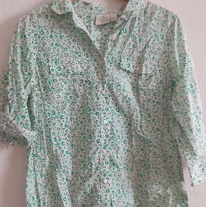 L St. John's Bay Floral Button Down